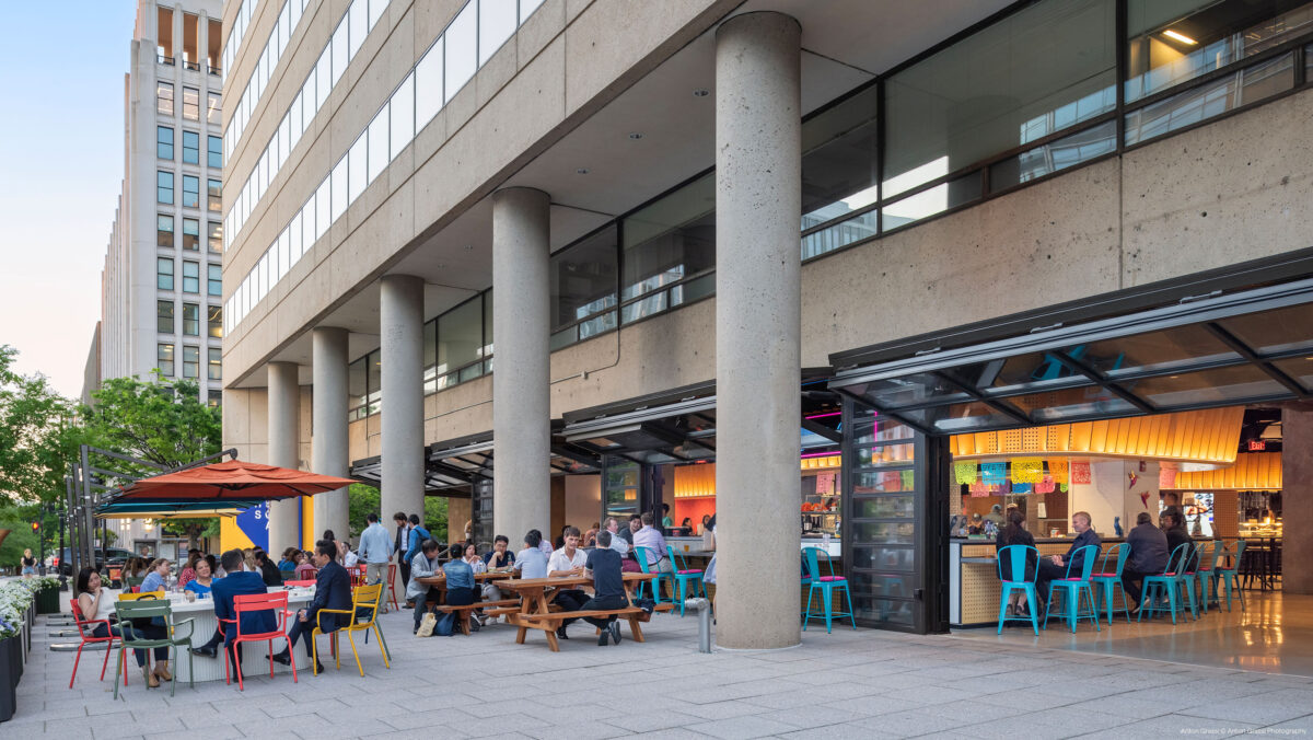 The Square Food Hall and Market Indoor Outdoor Dining