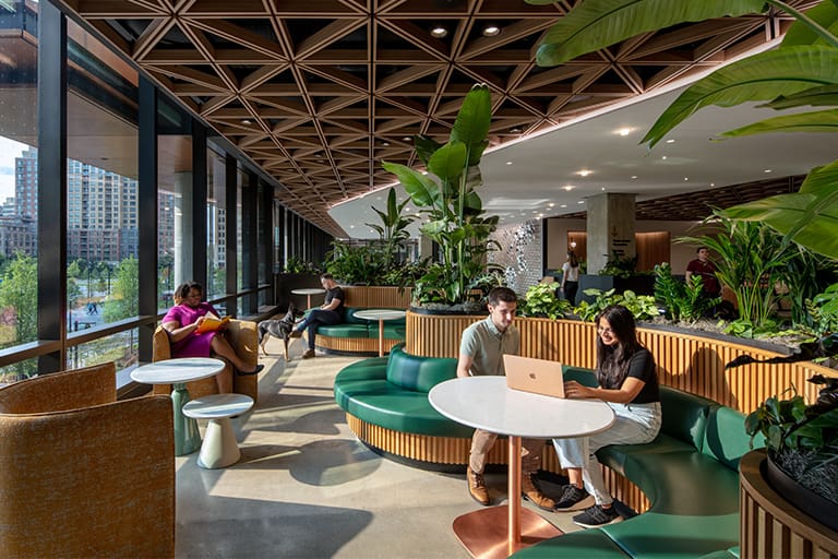 AmazonHQ2 Employees Collaborating